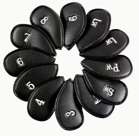 Golf Club Covers IJzers - 12 stuks- Leer